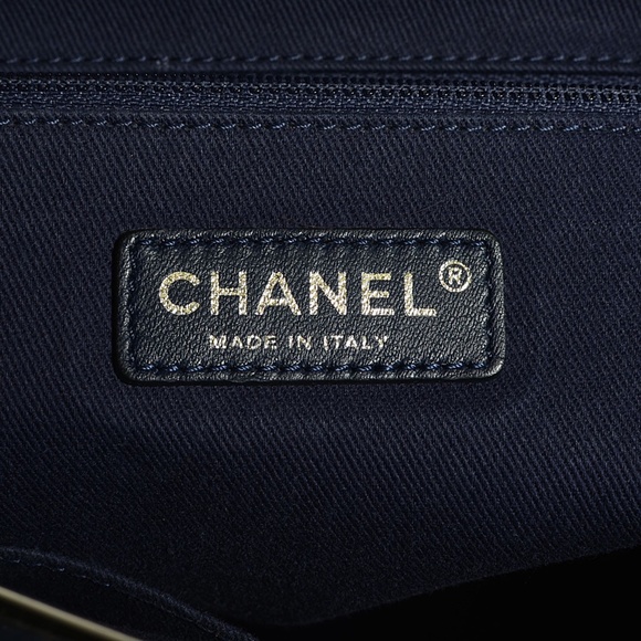 CHANEL Canvas Deauville Small Tote Denim Blue - Picture 6 of 7